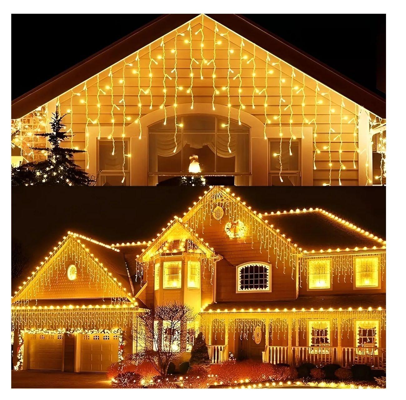 200 Luces Navidenas Cascada Led Cascada Luces Cortina Led 3m-0