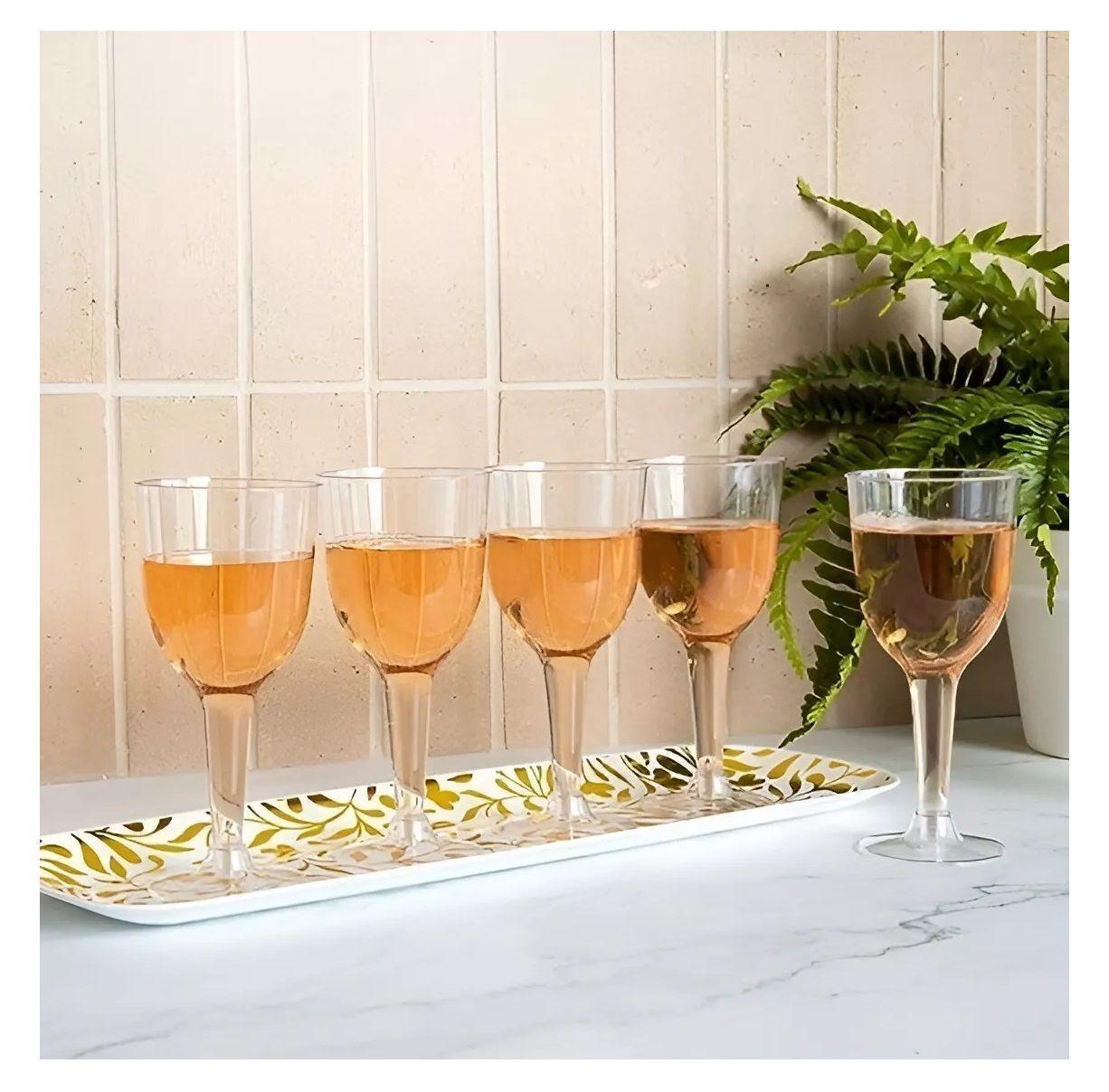 10 Copas De Vino Copa Acrilico Copa Plastico Copas Fiesta Eventos Vino Cóctel 6oz/177ml Transparente-5