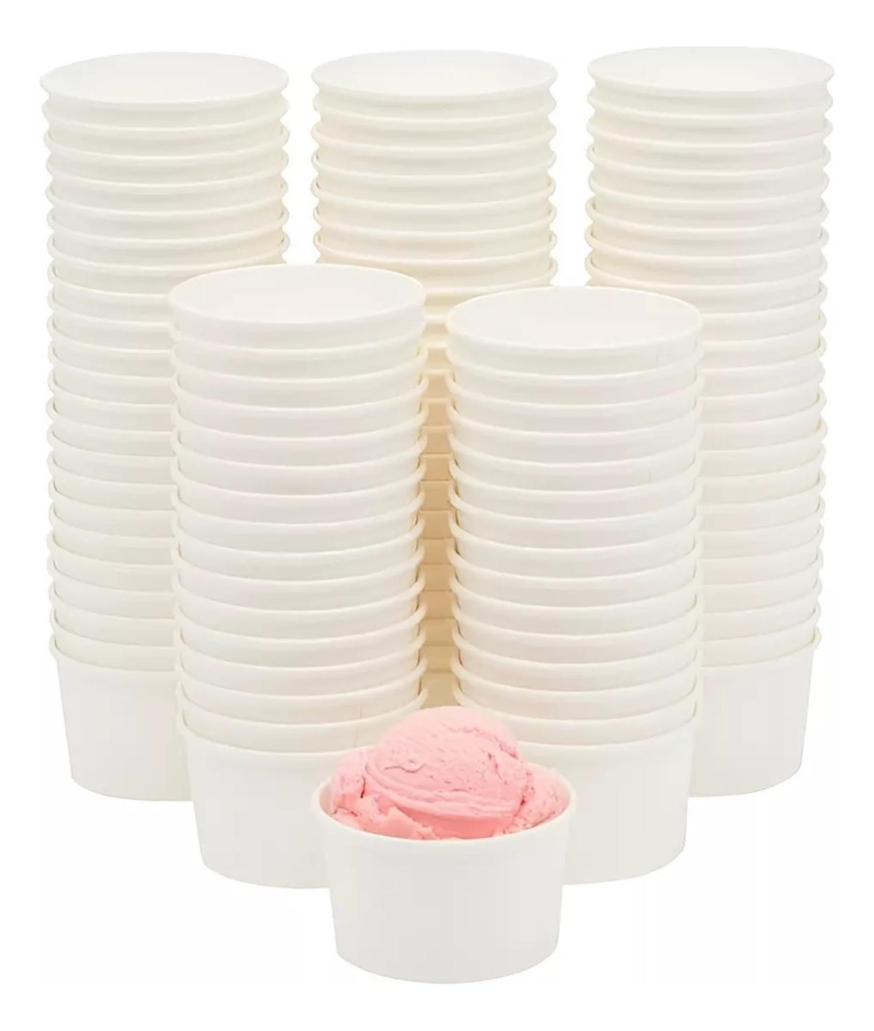 200 Vasos Polipapel Pote Helado Vasos Desechables Helado 3oz Vasos Polipapel Desechables Vasos Para-0