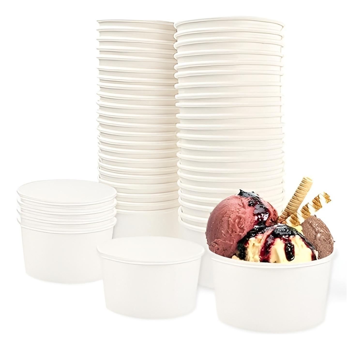 200 Vasos Polipapel Pote Helado Vasos Desechables Helado 3oz Vasos Polipapel Desechables Vasos Para-6