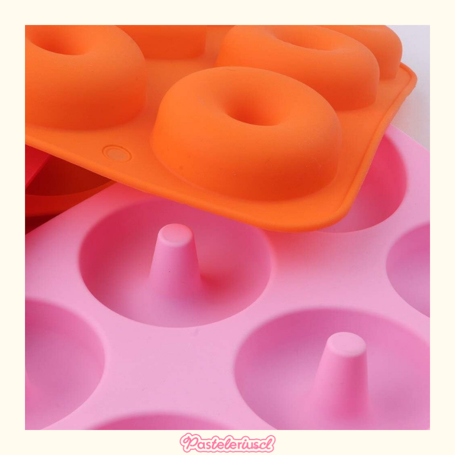 Pack X2 Moldes De Silicona Donas Moldes Donuts Molde Dona 6 Celeste-4