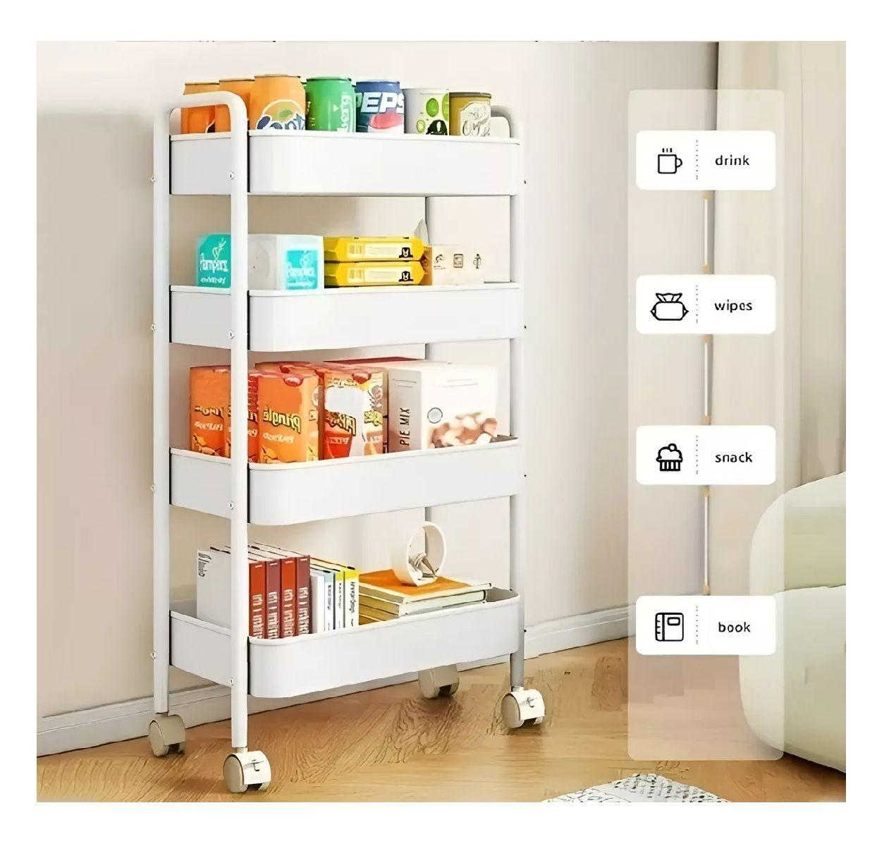 Carrito Organizador Metalico Organizador Para Cocina 4 Nivel-2
