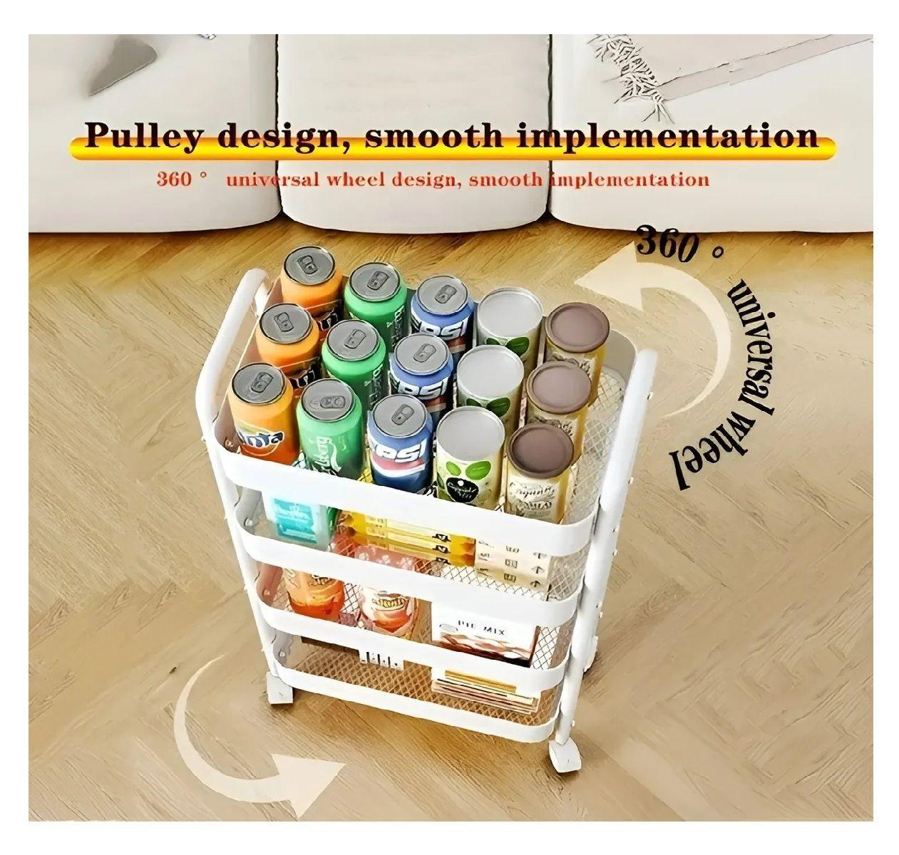 Carrito Organizador Metalico Organizador Para Cocina 4 Nivel-5