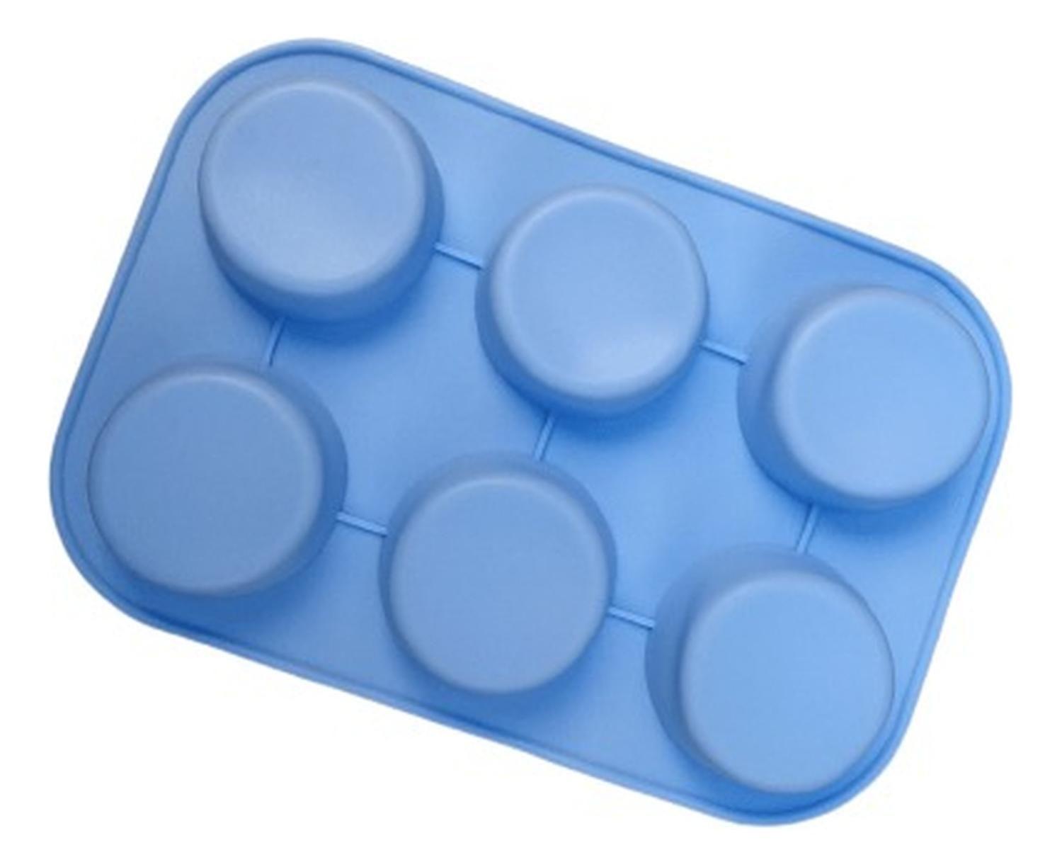 Pack X2 Moldes Silicona Moldes Cupcake Molde 6 Cavid Muffin Multicolor-7