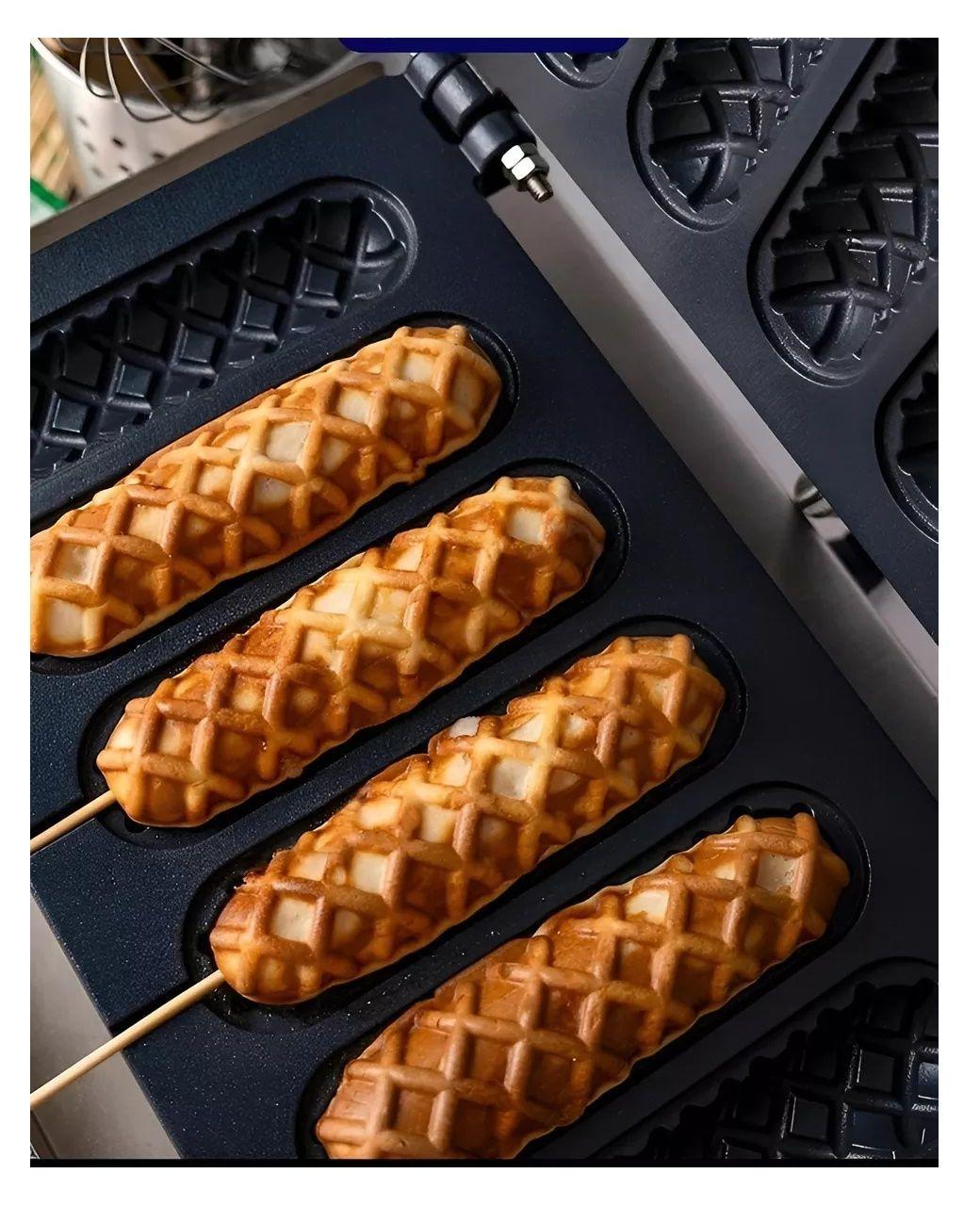 Maquina Para Waffles Hot Dog Maker Wafleras Con Formas 1550w-2