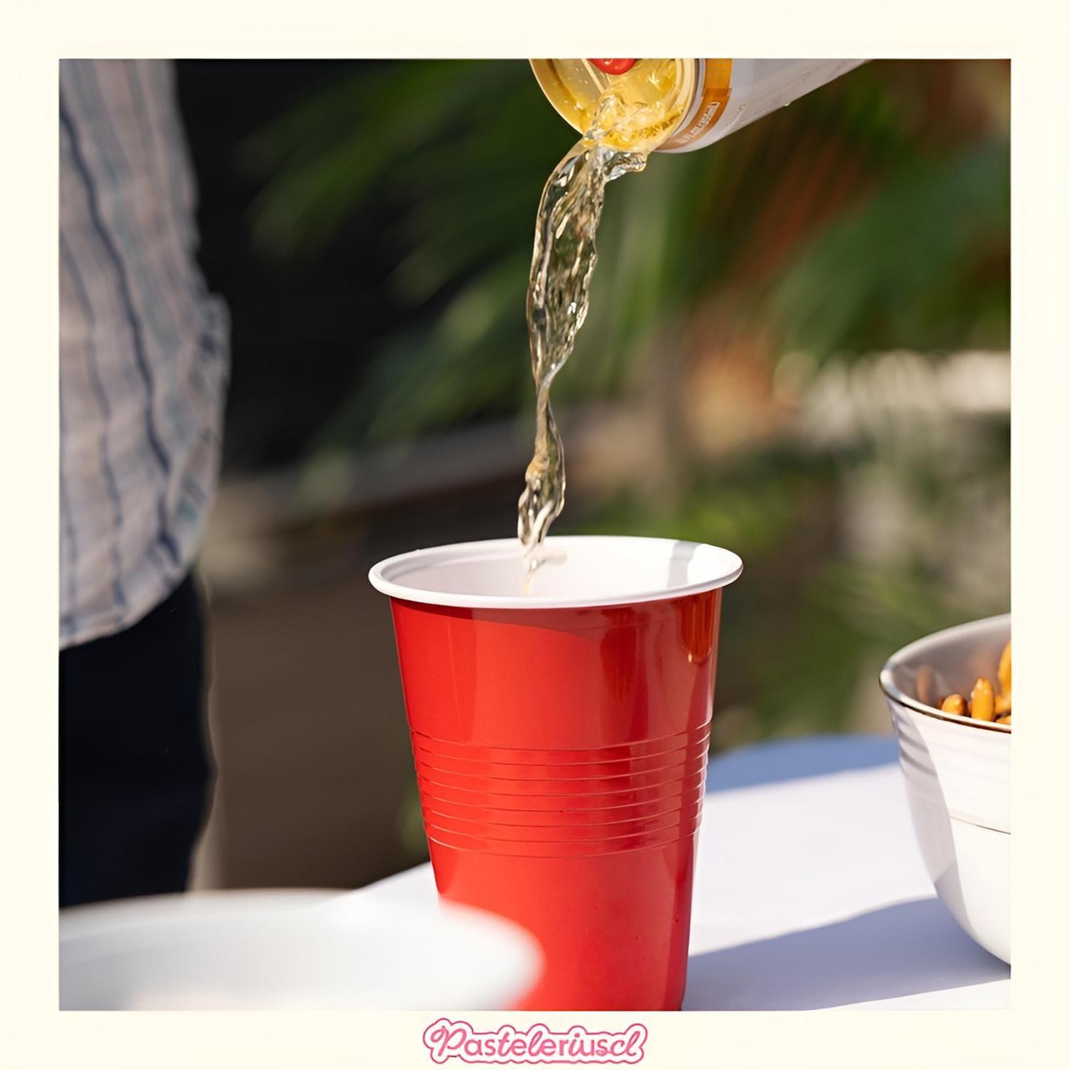 50 Vasos Plasticos Desechables Bicolor Para Fiesta 473 Ml-3