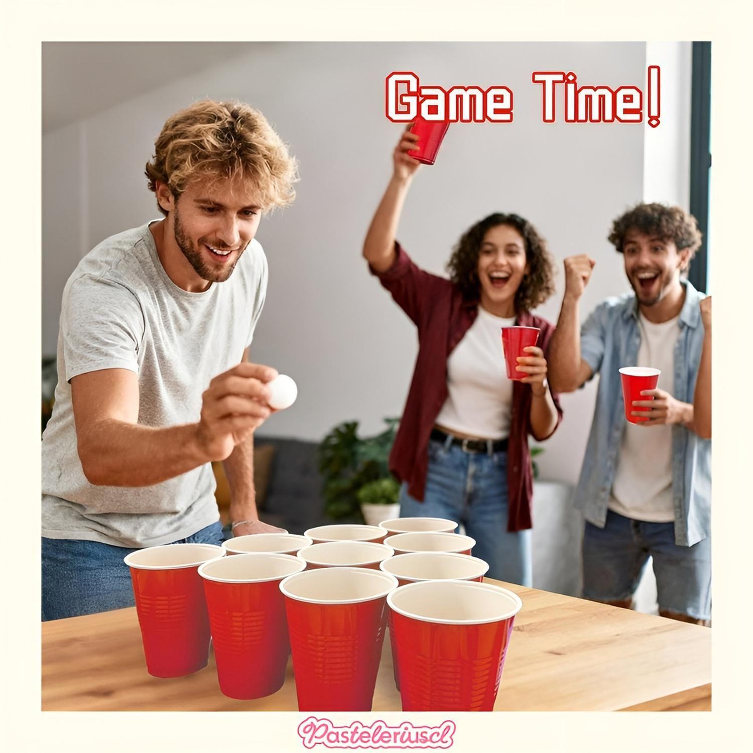 50 Vasos Plasticos Desechables Bicolor Para Fiesta 473 Ml-6