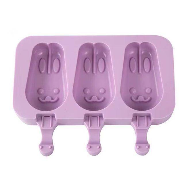 Moldes De Silicona Para Helados Molde Paletas Helado diseño Conejo -6