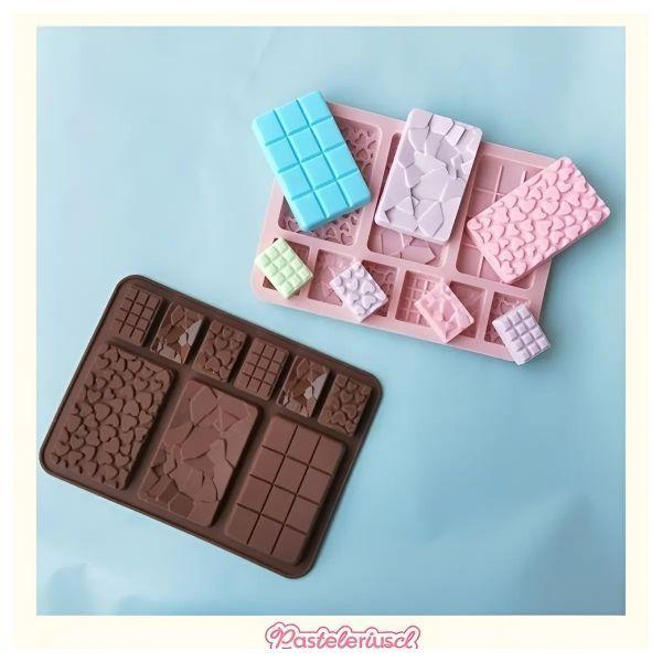 X2 Moldes De Chocolate Moldes Barra De Chocolate Silicona B9 -3