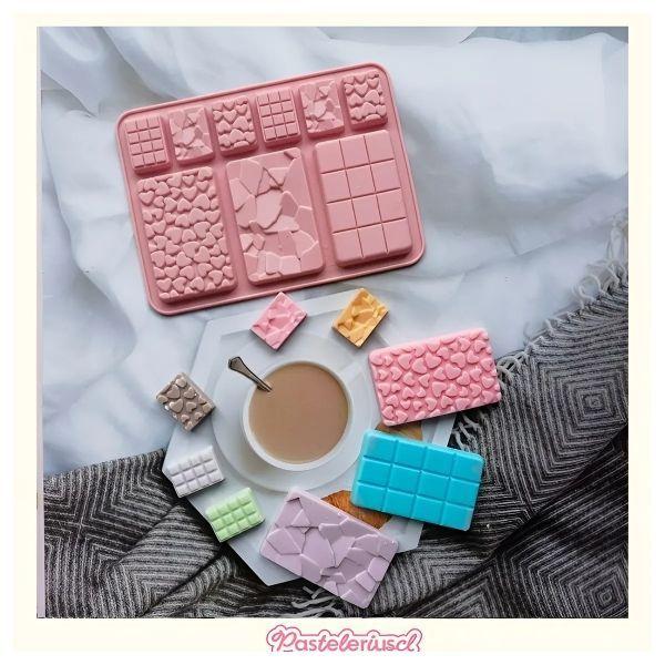 X2 Moldes De Chocolate Moldes Barra De Chocolate Silicona B9 -5