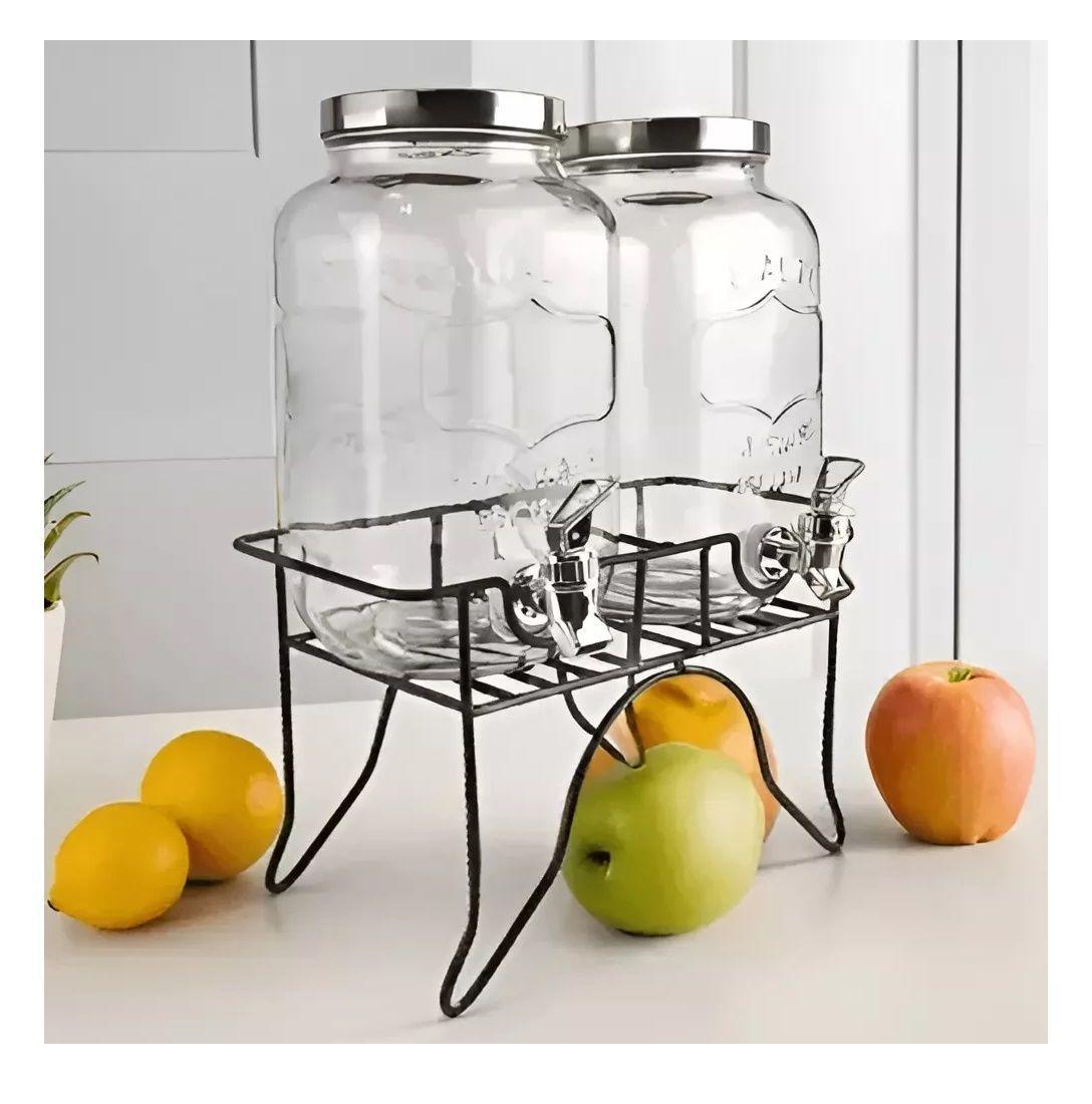 Dispensador De Bebidas Dispensadores Jugo Atril Doble 3.5l-1