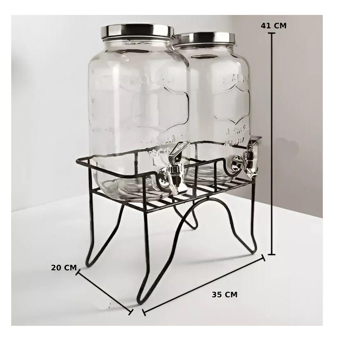 Dispensador De Bebidas Dispensadores Jugo Atril Doble 3.5l-3
