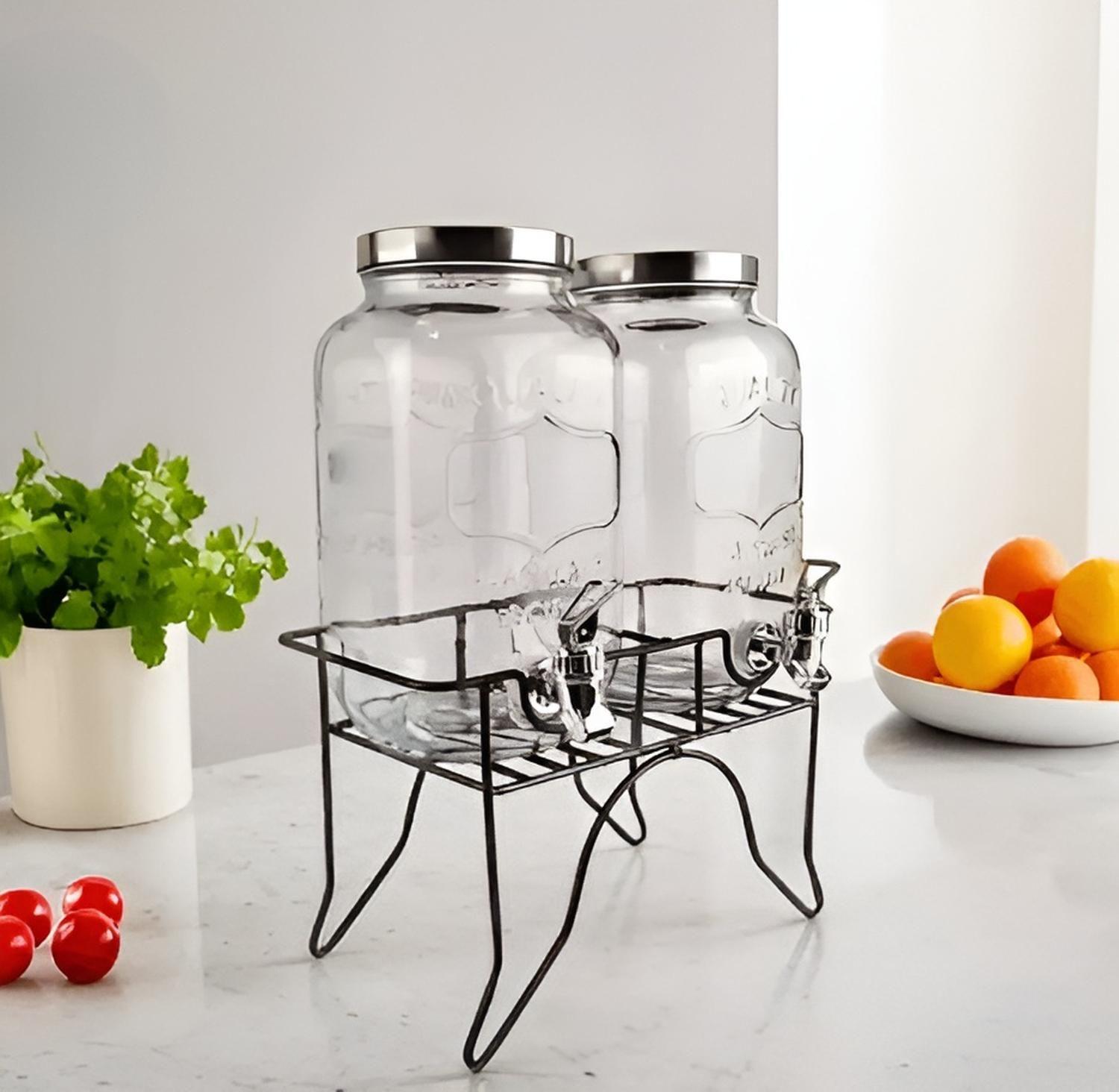 Dispensador De Bebidas Dispensadores Jugo Atril Doble 5l-1