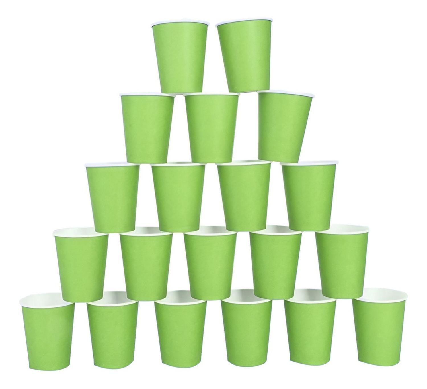 Vasos Desechables Vasos De Cumpleaños Verde 250ml-7