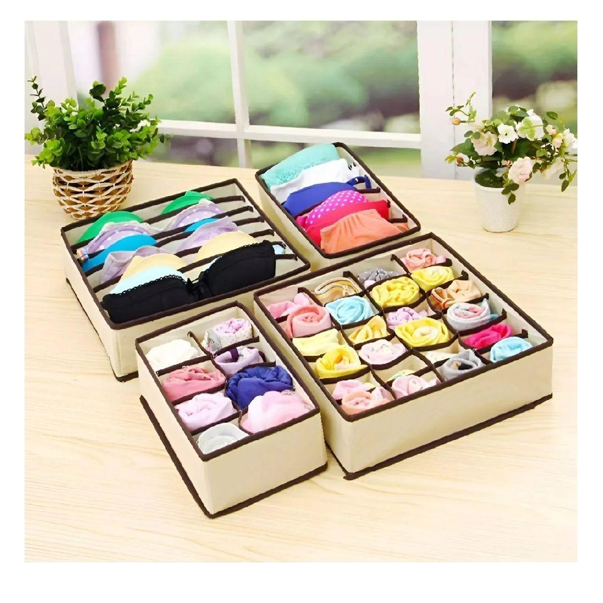 Organizador De Ropa Interior Y Medias Divisor Cajones Set X4-5