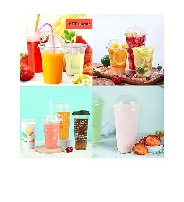 50 Vaso Desechable Plástico Vaso Con Tapa Domo Con Hoyo 16oz Vasos Plasticos Desechables Vasos 500ml-4