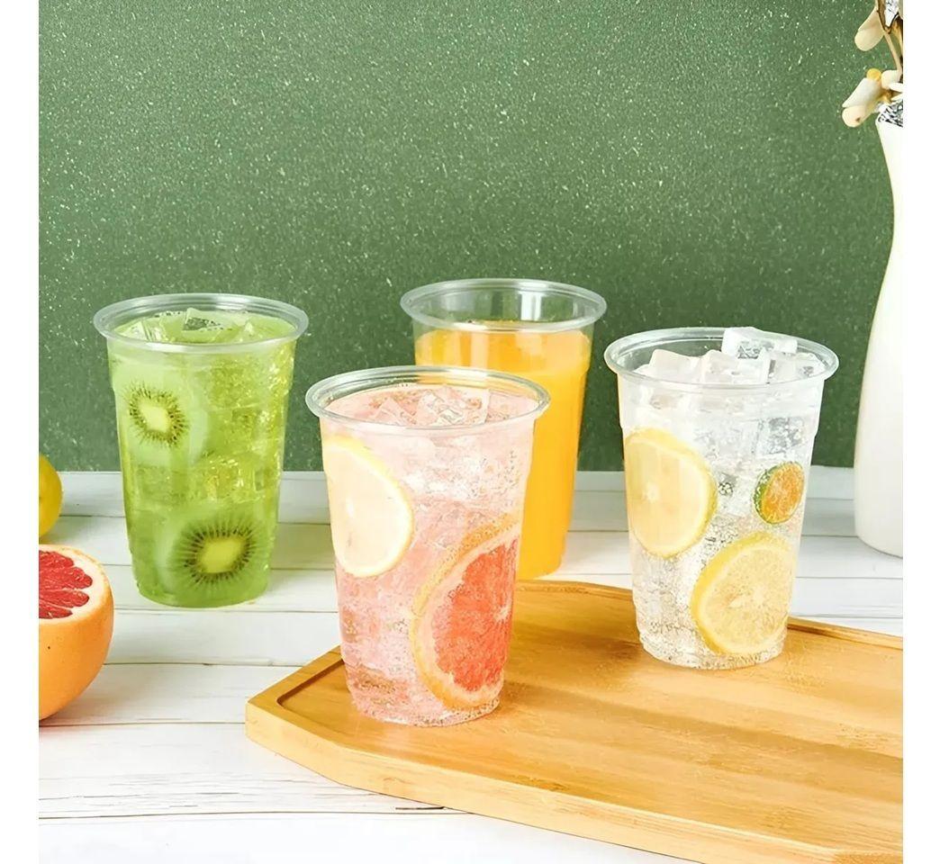 50 Vaso Desechable Plástico Vaso Con Tapa Domo Con Hoyo 16oz Vasos Plasticos Desechables Vasos 500ml-6