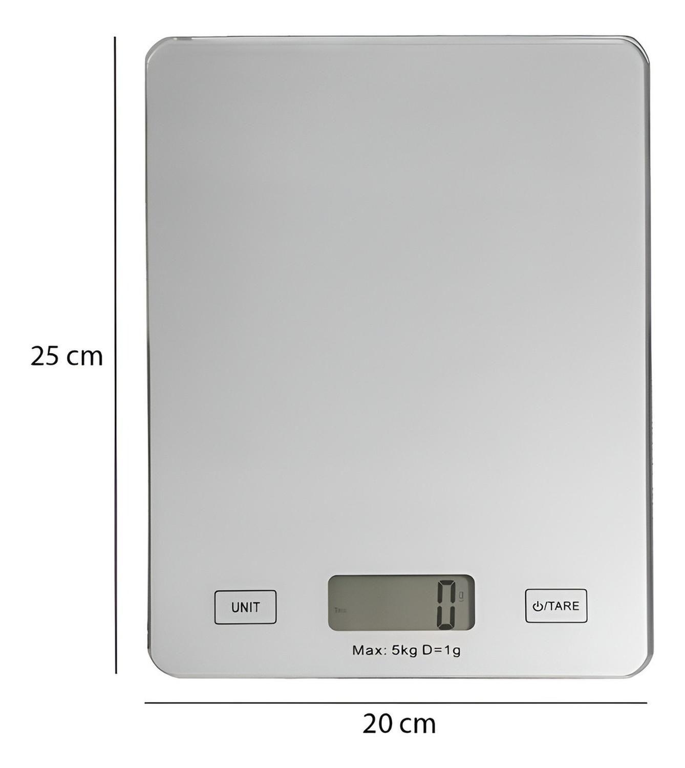 [PLAT-173623] Gramera Digital Pesa Gramera Cocina Pesa Alimentos 5kg/0.01g Plateado 5 Kg-2