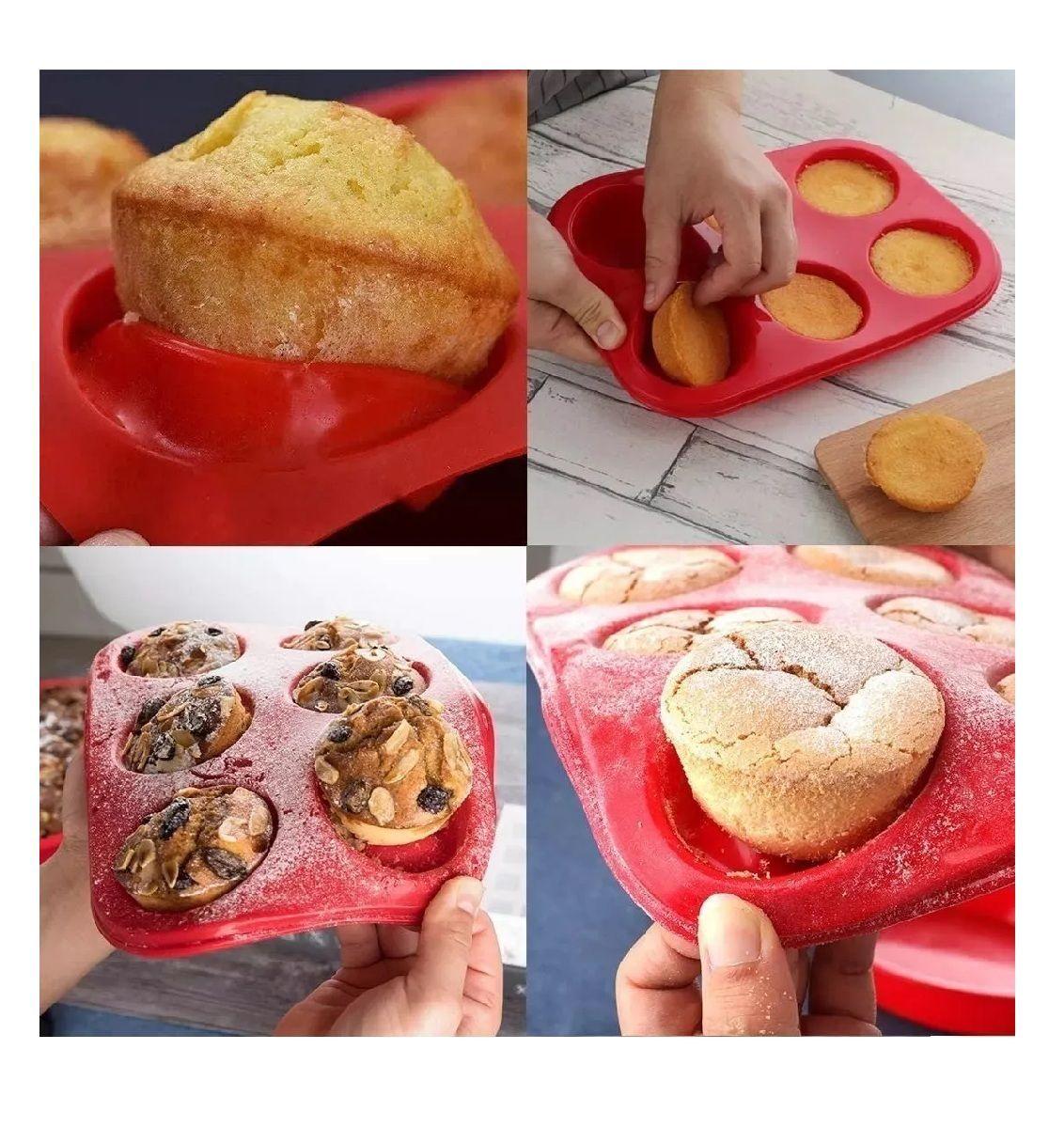 Moldes Silicona Moldes Cupcake Molde Muffin Moldes Magdalena Multicolor-6