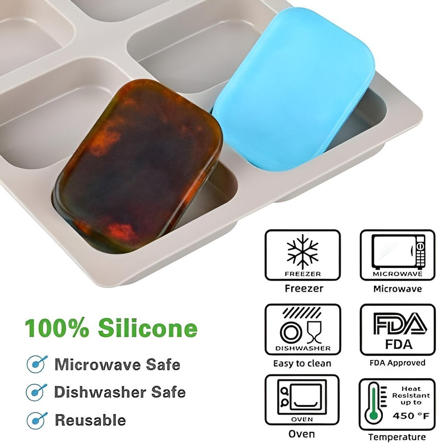 Molde Silicona Molde Jabon Artesanal Barra Rectangular 9cavi-4
