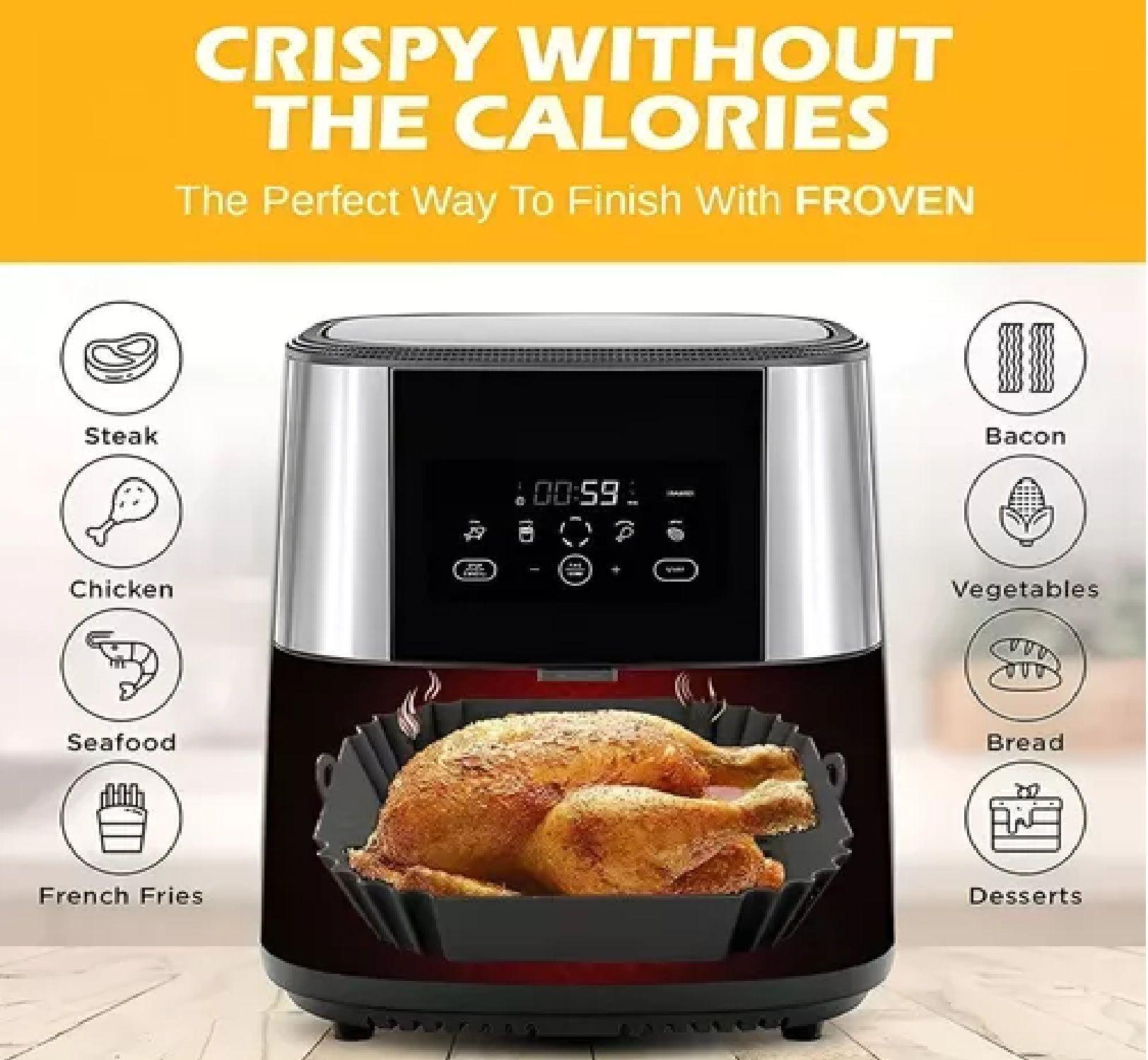 X2 Forro De Freidor Forro De Silicona Air Fryer Cuadrado-4