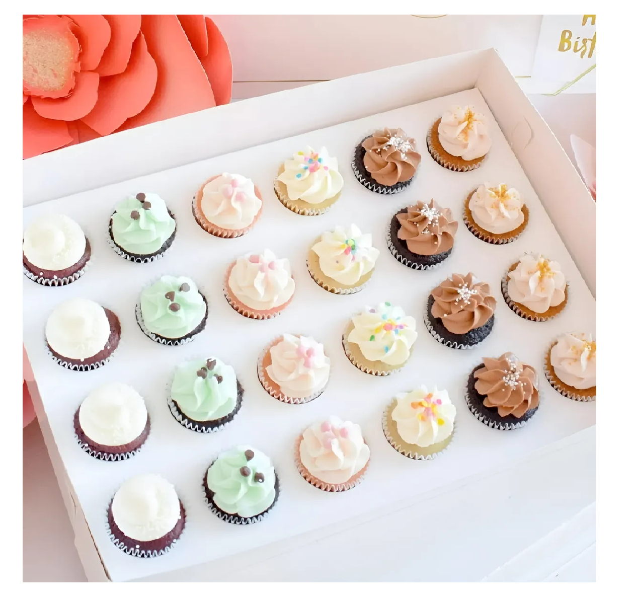 Molde Cupcakes 24 Mini Cupcakes Molde Para Tortas Reposteria multicolor -5