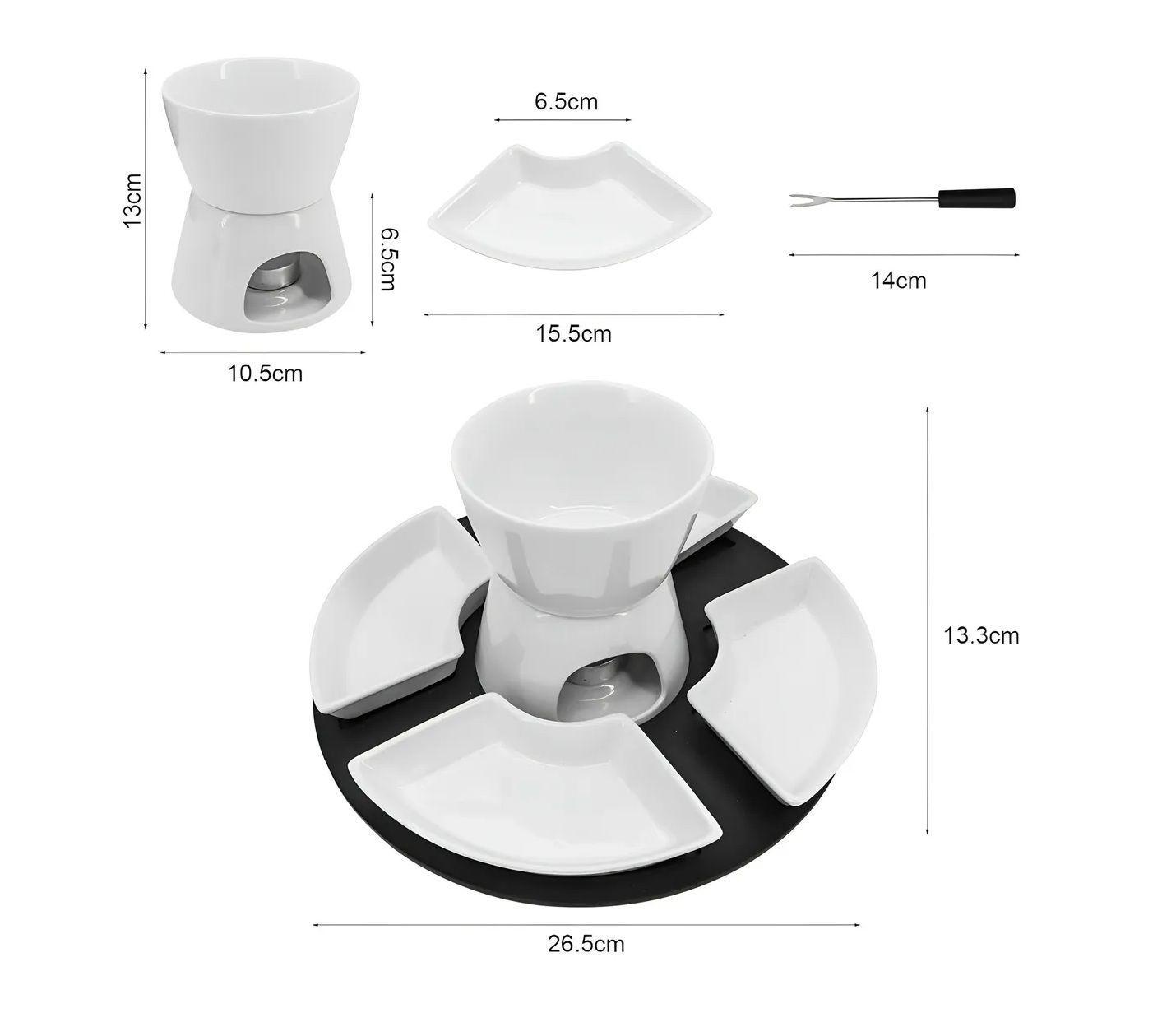 Fondue Chocolate Juego De Fondue Ceramica Fondue Queso 11pcs Fondue Queso Olla Fondue Bandeja Fondue-2