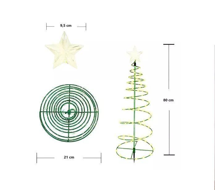 Arbol Navidad Led Estaca Luz Solar Arbol Solar Navidad 80cm 1009-2
