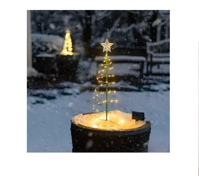 Arbol Navidad Led Estaca Luz Solar Arbol Solar Navidad 80cm 1009-4