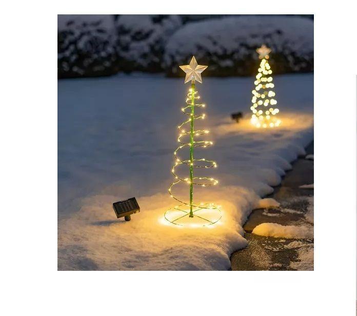 Arbol Navidad Led Estaca Luz Solar Arbol Solar Navidad 80cm 1009-5