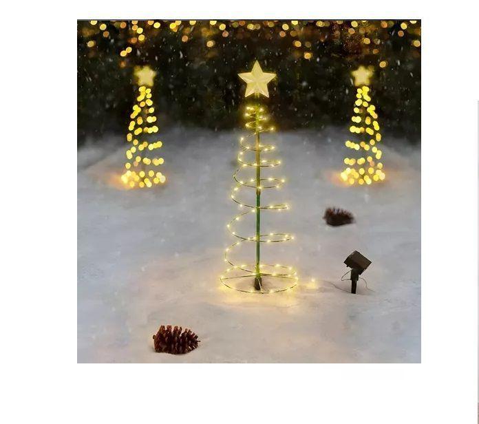 Arbol Navidad Led Estaca Luz Solar Arbol Solar Navidad 80cm 1009-6