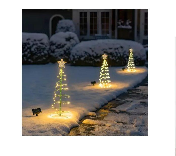 Arbol Navidad Led Estaca Luz Solar Arbol Solar Navidad 80cm 1009-7