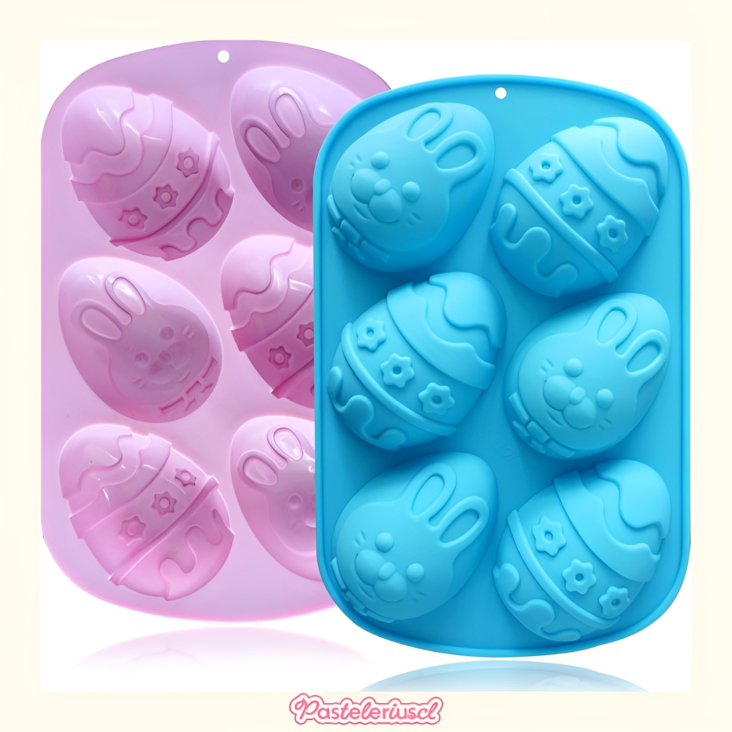 X2 moldes para reposteria 3D moldes silicona huevos de pascua antiadherente-9