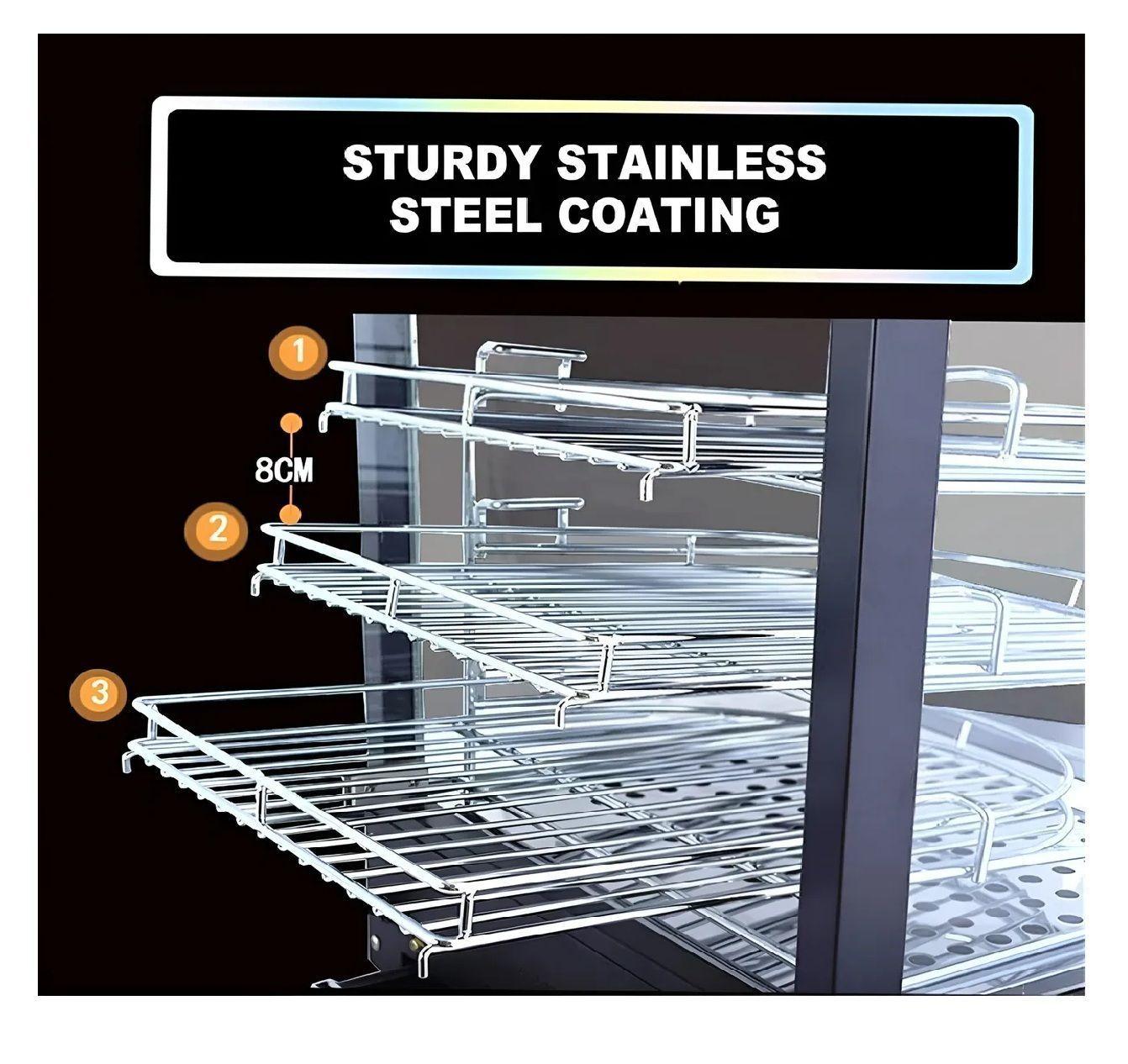 Mantenedores De Fritura Vitrina Caliente Mantenedora 3 Nivel Mantenedor De Comida Caliente Cafetería-6