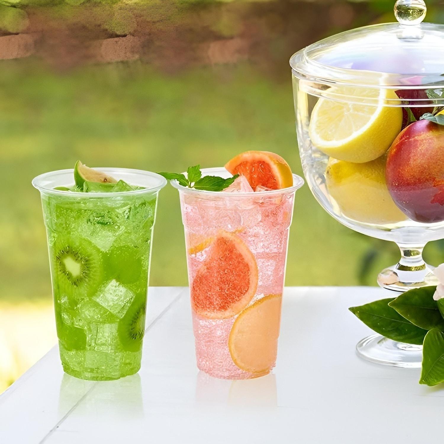 100 Vaso Plastico Desechable Vasos Transparentes 500ml Transparente 16.9 Oz 500ml-4