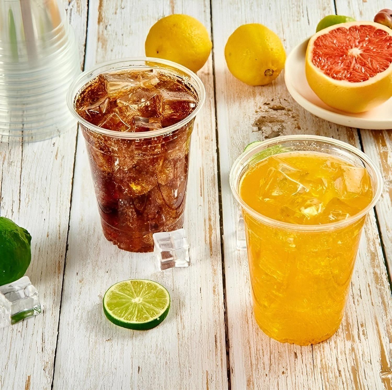 100 Vaso Plastico Desechable Vasos Transparentes 500ml Transparente 16.9 Oz 500ml-8