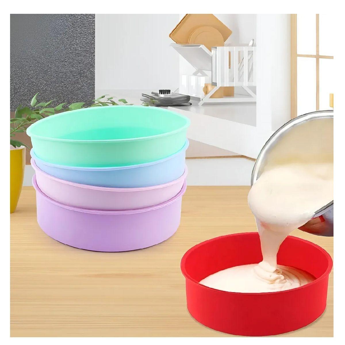 Molde Silicona Molde De Torta Molde De Silicona Mini Redondo multicolor-7