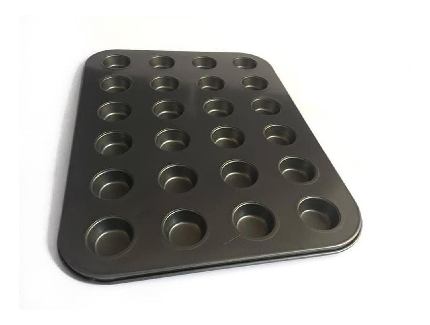 Pack X2 Molde 24 Cupcakes Molde Cupcake Molde Para Tortas Gris-2