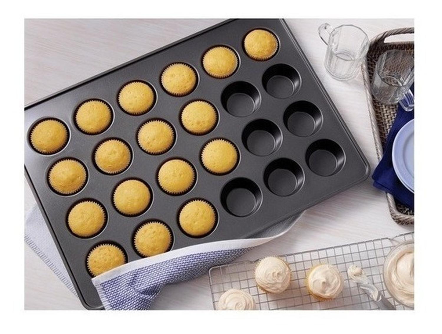 Pack X2 Molde 24 Cupcakes Molde Cupcake Molde Para Tortas Gris-3