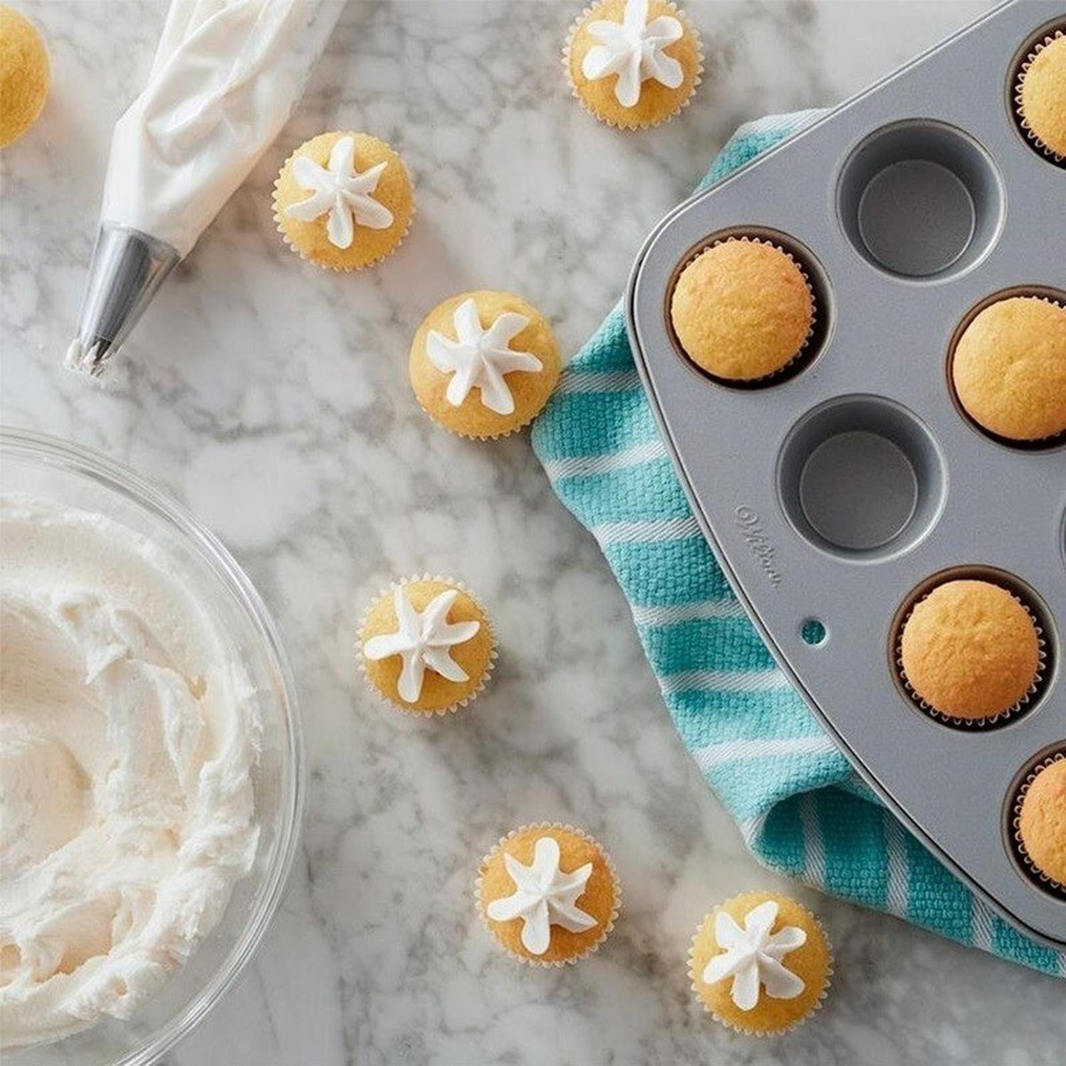 Pack X2 Molde 24 Cupcakes Molde Cupcake Molde Para Tortas Gris-4
