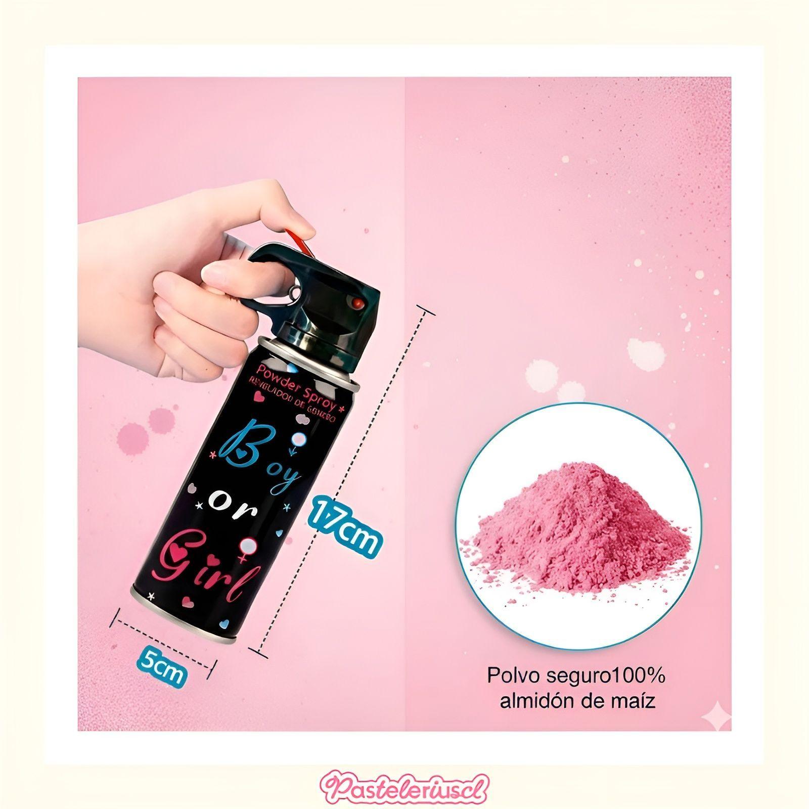 Packx2 Extintor Humo Revelacion De Genero Cañon Spray Color-3