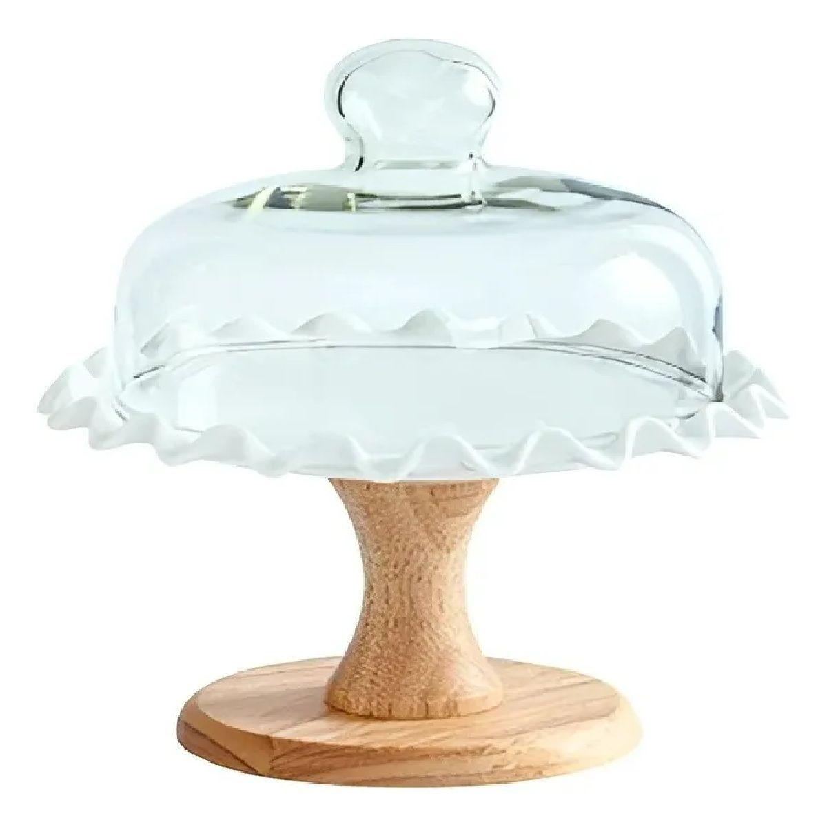 Porta Tortas Base Para Cupcakes Base Para Torta C/tapa 21cm-0