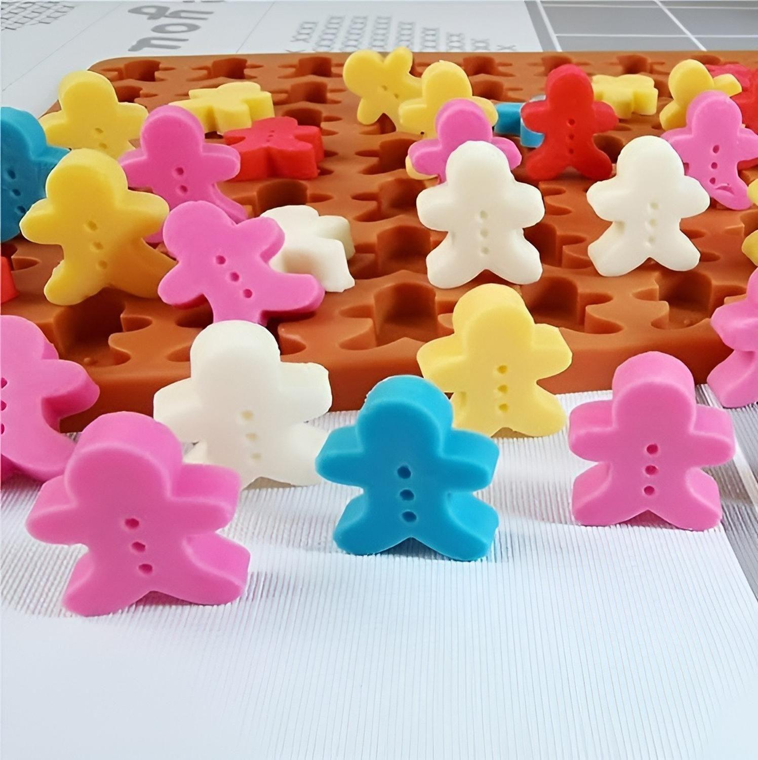 Moldes Chocolate Molde Silicona Navidad Arbol Jengibre 76cav-6