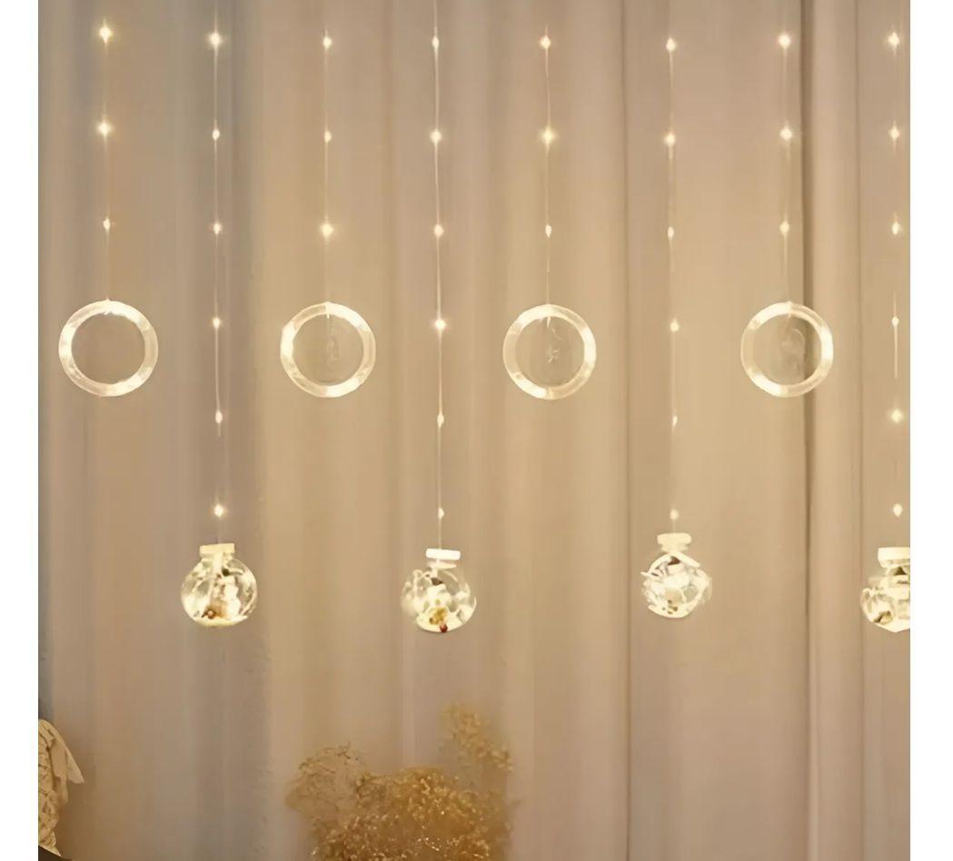 Cascada Luces Cascada Navideñas Luces Navidad Cascada Guirnaldas Navidad Guirnalda Aros Bolas 3mts-6