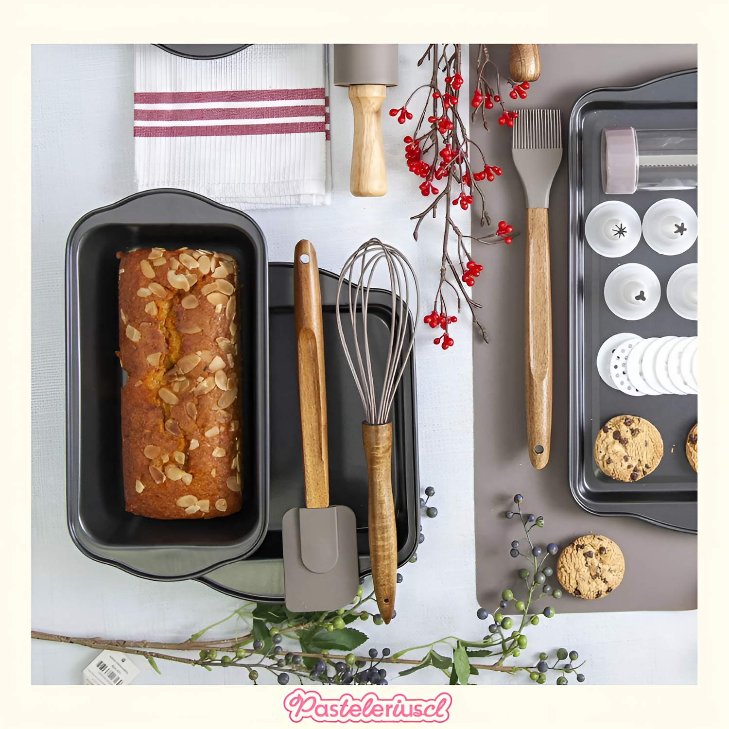 Molde Rectangular Cocina Moldes Para Pan Moldes Queque 24cm-9