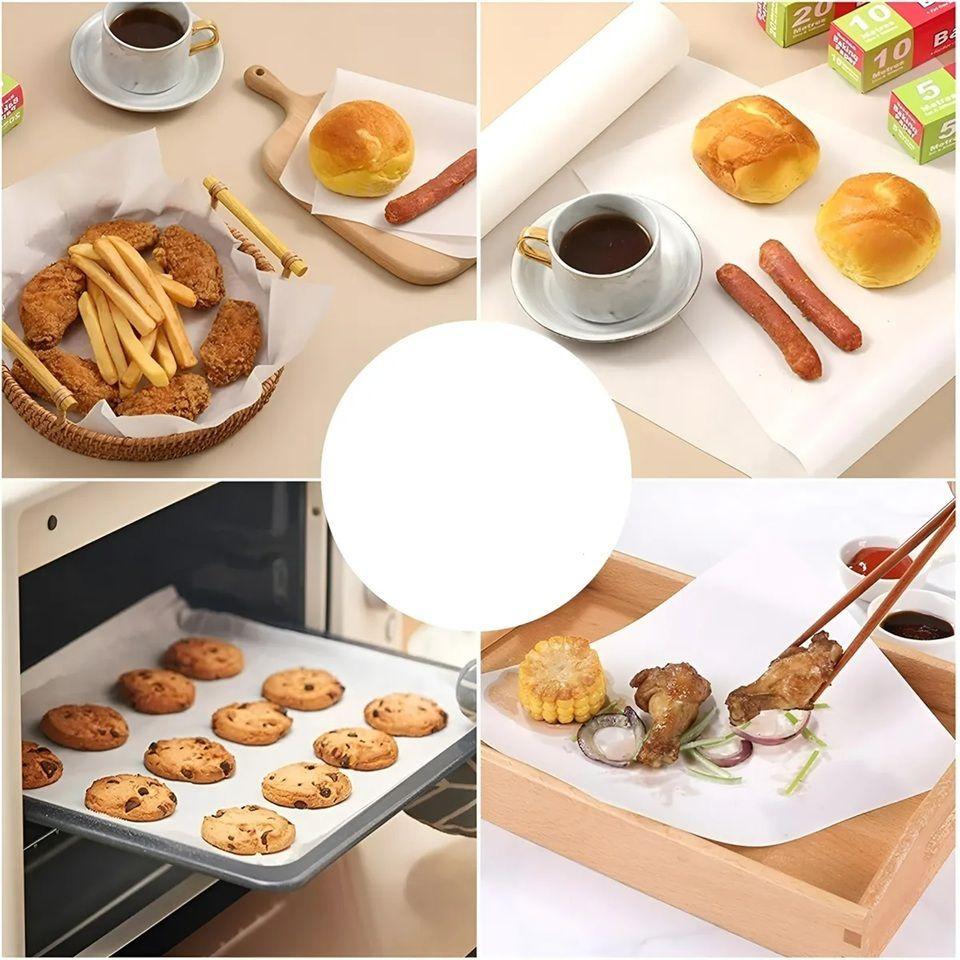 Rollo De Papel Mantequilla Para Hornear Antiadherente Cocina 10mts Rollo De Papel Mantequilla Papel-3