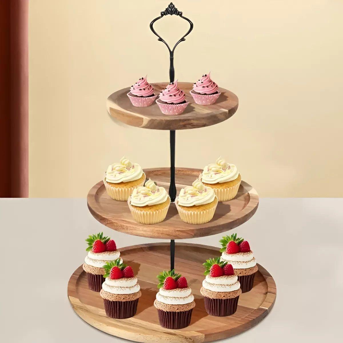 Porta Cupcakes Base Para Cupcakes Alzadores Candy Bar 3niv-3