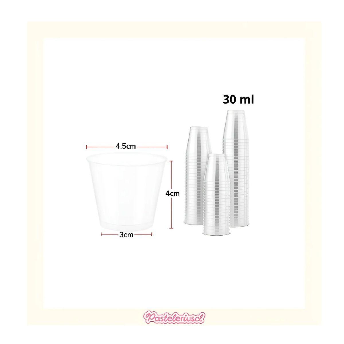 X200 Vasos Plasticos Pocillos Para Postres Vaso Shot 30ml Transparente / Pocillos Para Postres / 40m-2
