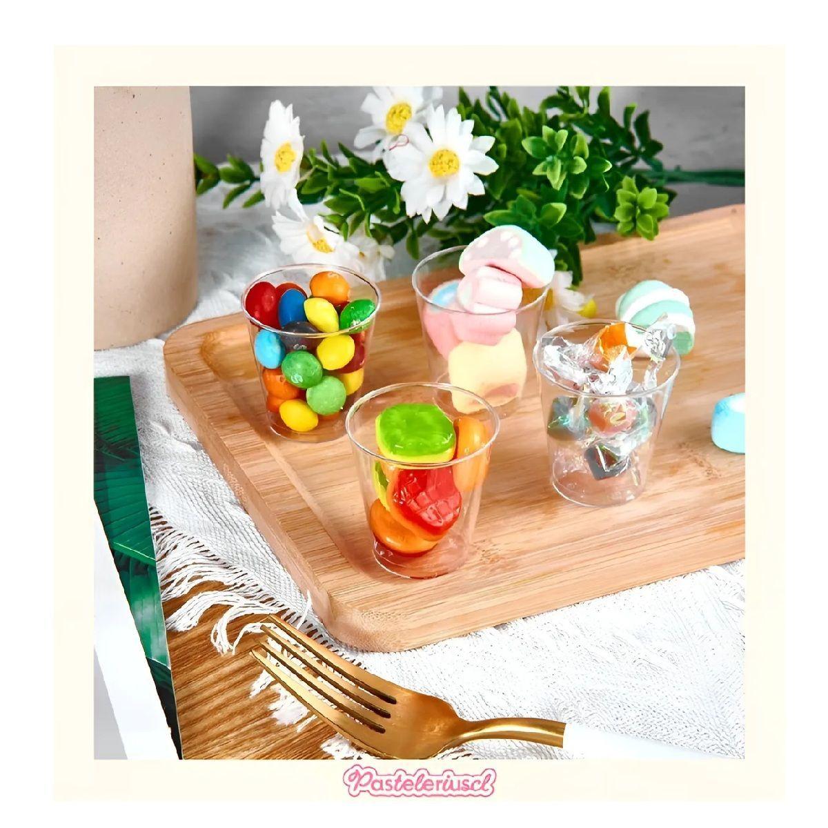 X200 Vasos Plasticos Pocillos Para Postres Vaso Shot 30ml Transparente / Pocillos Para Postres / 40m-3