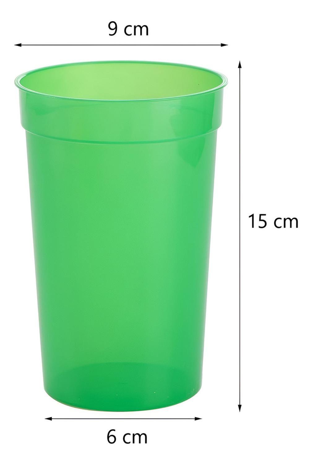 12 Vasos Plasticos Vasos Reutilizables Plasticos Vasos 450ml Multicolor-2